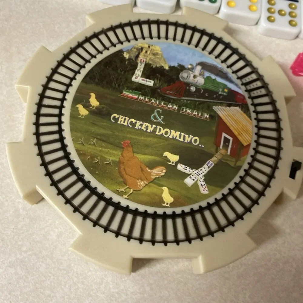 Double 12 Numeral Tiles 2-in-1 Mexican Train Set in Alum Case by CHH TTT